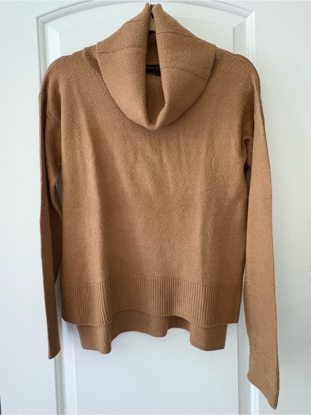 Banana Republic Factory Tan Cowl Neck Knit Sweater